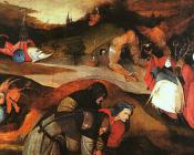 希罗尼穆斯波希 - 失败外逃的圣安东尼, 圣安东尼的诱惑三联画内左翼